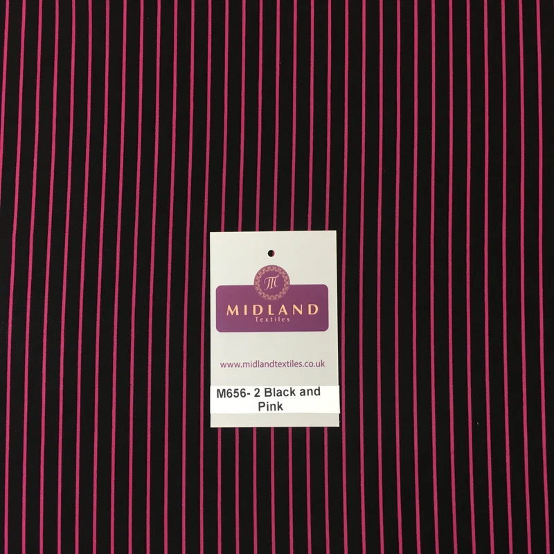 Striped one way Stretch Dress Fabric 45" wide M656 Mtex