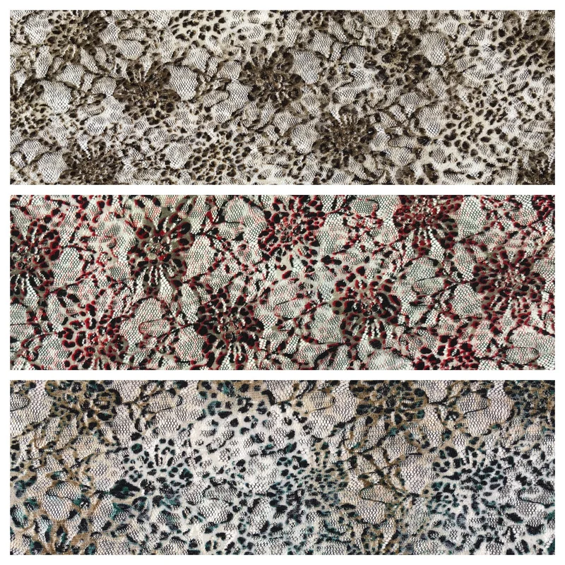 Snake Print Stretch Lace Fabric 55" Wide - Raschel Dress Material M646