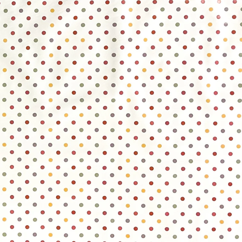 Wachstuch Tischdecke 06062-02 bunte Punkte auf weiss eckig rund oval