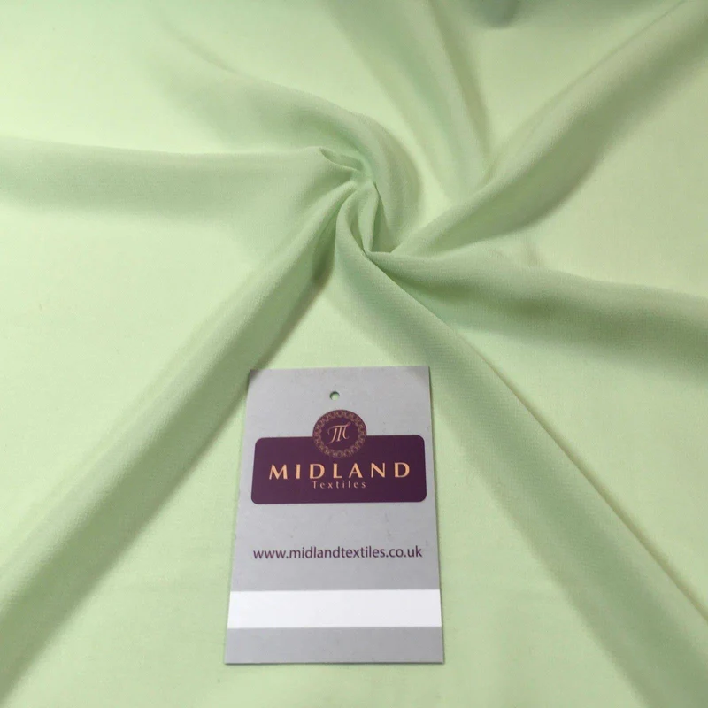 Plain Sheer Georgette chiffon dress, scarf, evening wear fabric 58" M746 Mtex