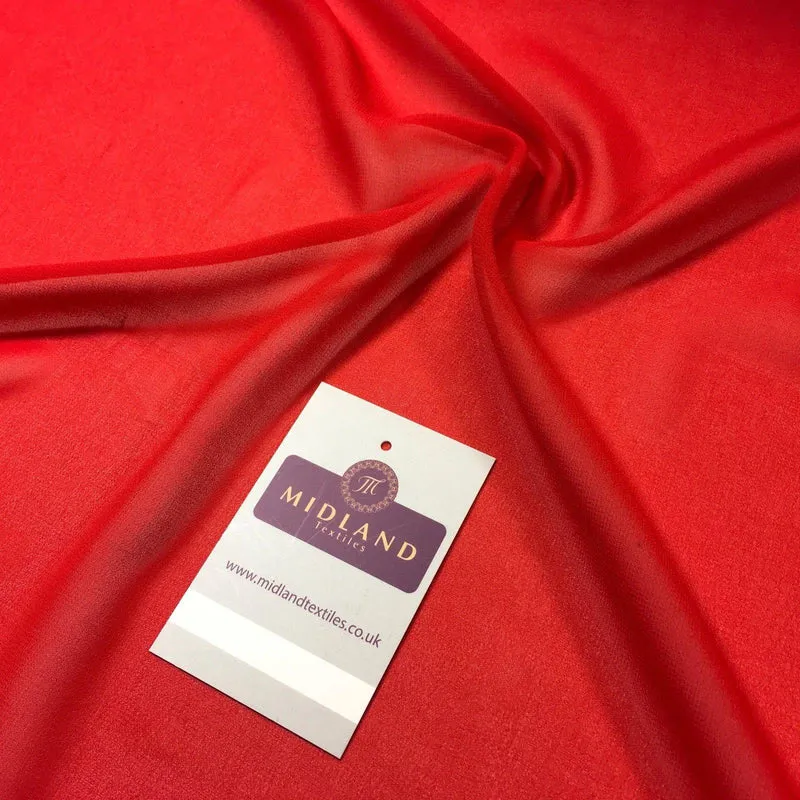 Plain Sheer Georgette chiffon dress, scarf, evening wear fabric 58" M746 Mtex