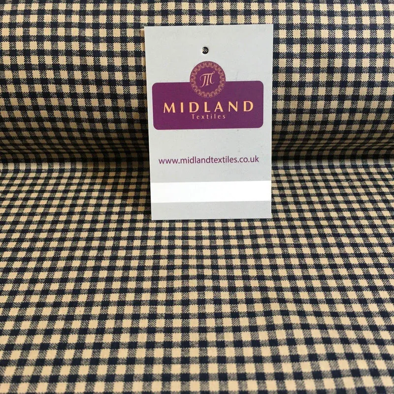 Printed Cotton Poplin Checked Gingham Dress Fabric 44" M758 Mtex