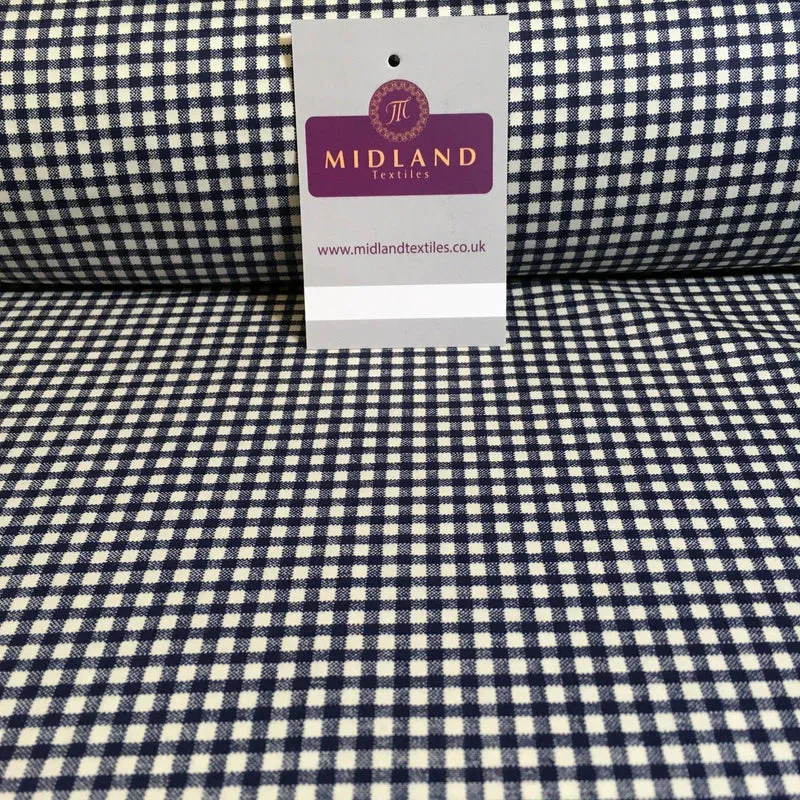 Printed Cotton Poplin Checked Gingham Dress Fabric 44" M758 Mtex