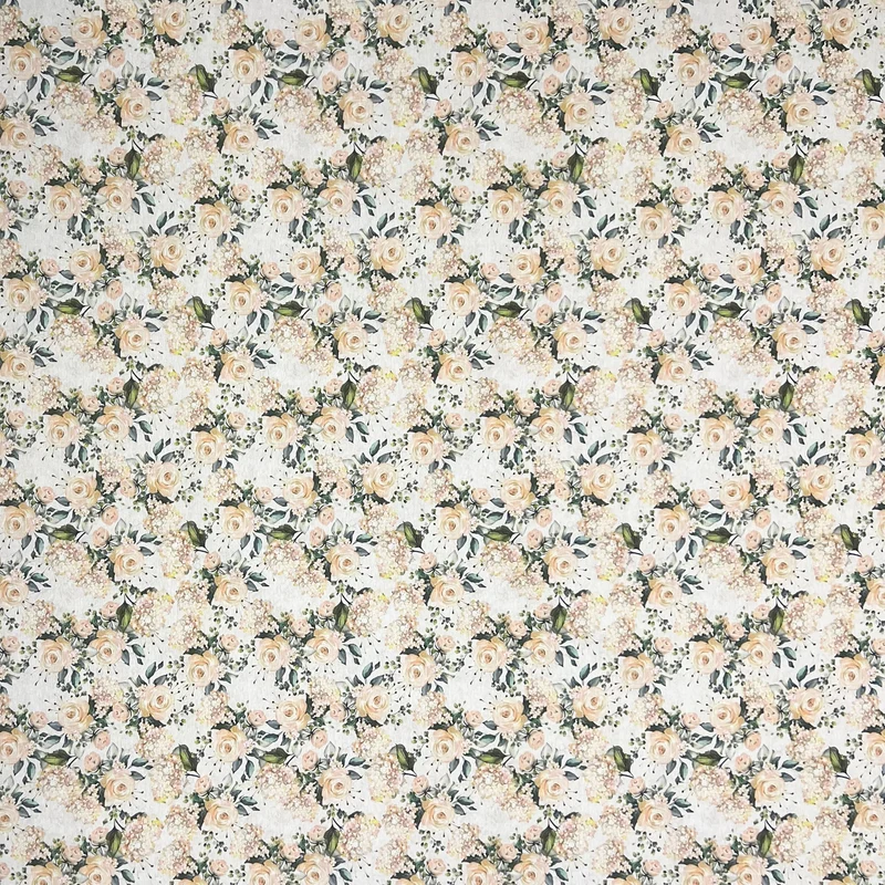 Jacquard Tischdecke aus beschichteter Baumwolle mit Fleckenschutz ZELDA Rosen Blüten eckig rund oval
