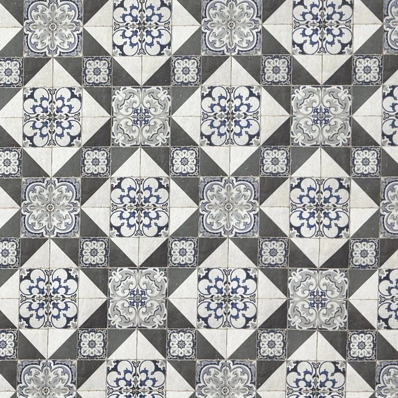 textile Tischdecke Jacquard beschichtete Baumwolle DG78 Mosaik Fliesen Malta eckig rund oval