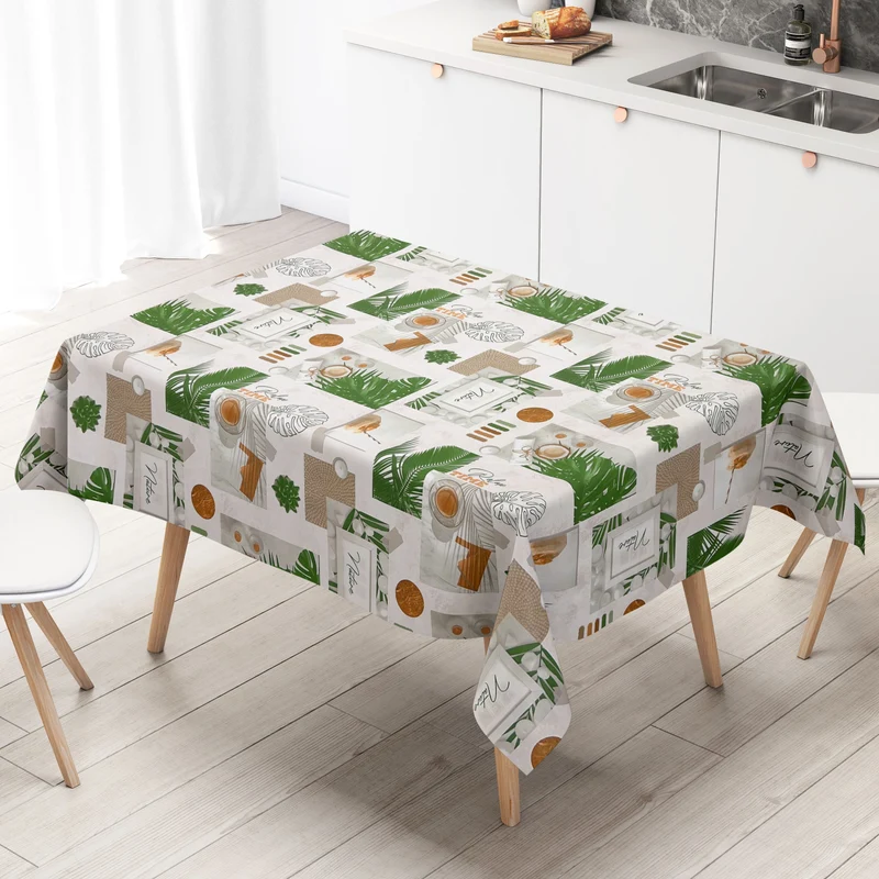 Wachstuch Tischdecke KE42110 Wellness Zen Natur Palmen eckig rund oval