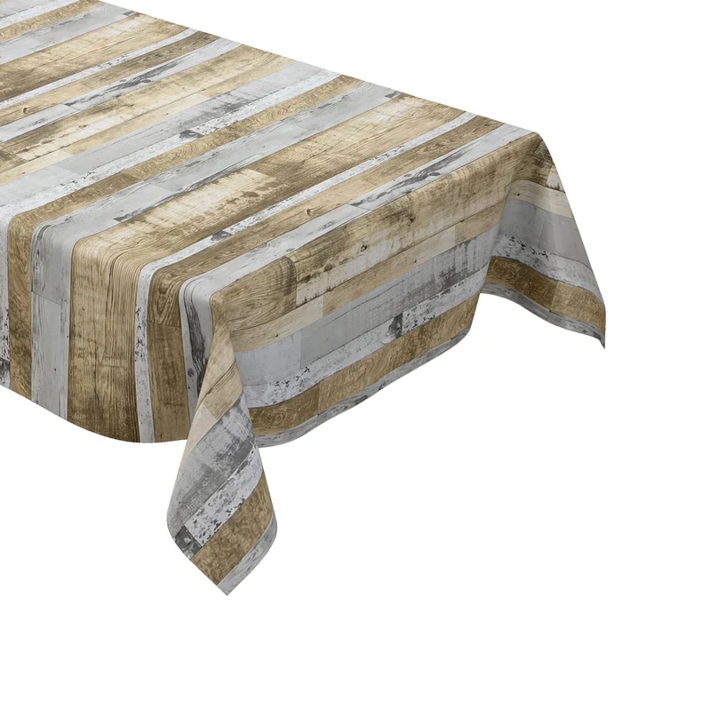Wachstuch Tischdecke KE42230 Holz Skihütte Alm eckig rund oval
