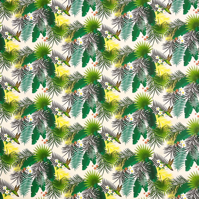 Wachstuch Tischdecke KE41410 Dschungel Palmen Kolibri eckig rund oval