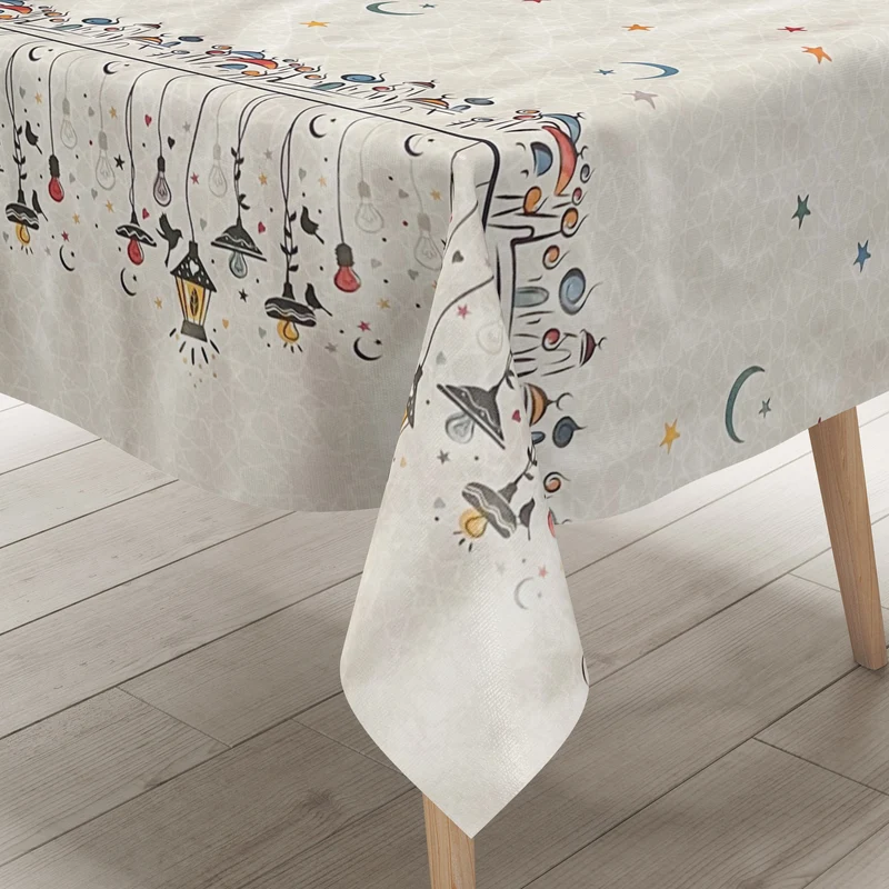 Wachstuch Tischdecke Bordürenmuster 01491-02 Orient Mond Sterne Love Lights eckig rund oval