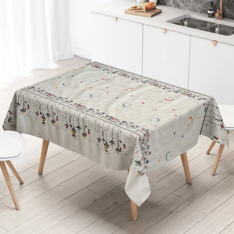 Wachstuch Tischdecke Bordürenmuster 01491-02 Orient Mond Sterne Love Lights eckig rund oval