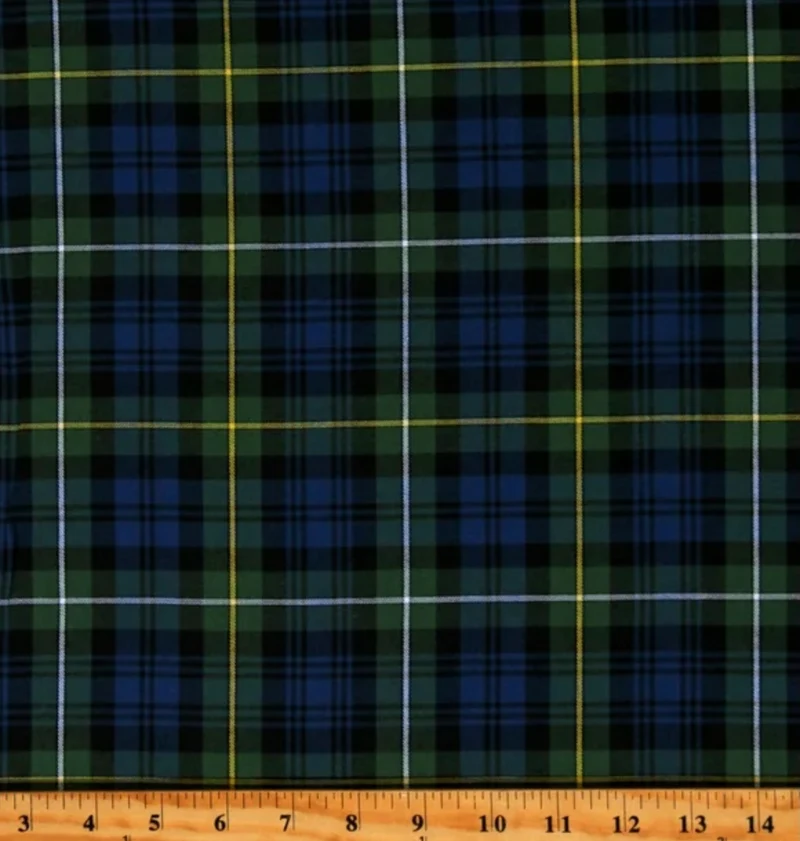 Patchworkstoff - House of Wales Plaid lake - 10 cm