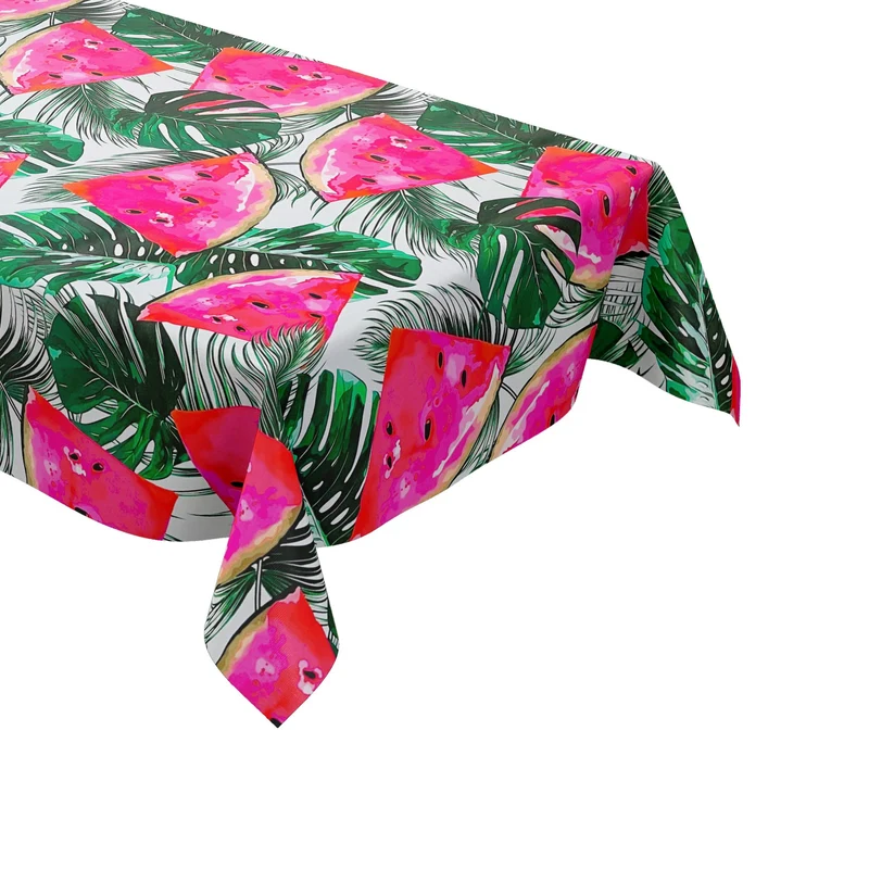 Wachstuch Tischdecke geprägt M19623 Melonen Monstera Dschungel eckig rund oval