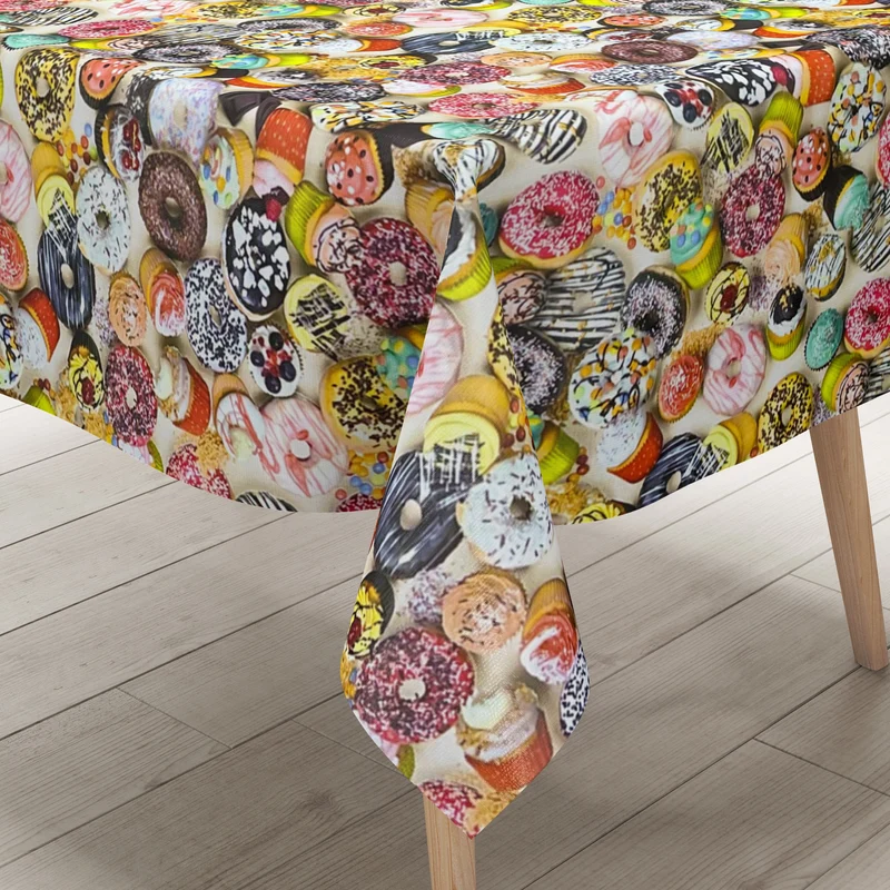 Wachstuch Tischdecke M19247 Donut Muffin Cupcake eckig rund oval