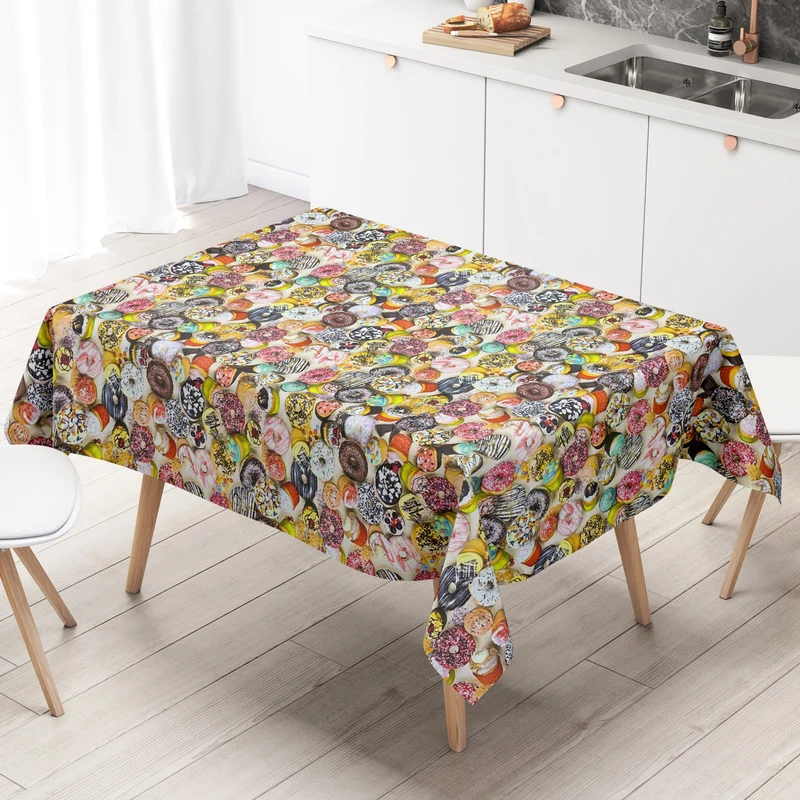 Wachstuch Tischdecke M19247 Donut Muffin Cupcake eckig rund oval