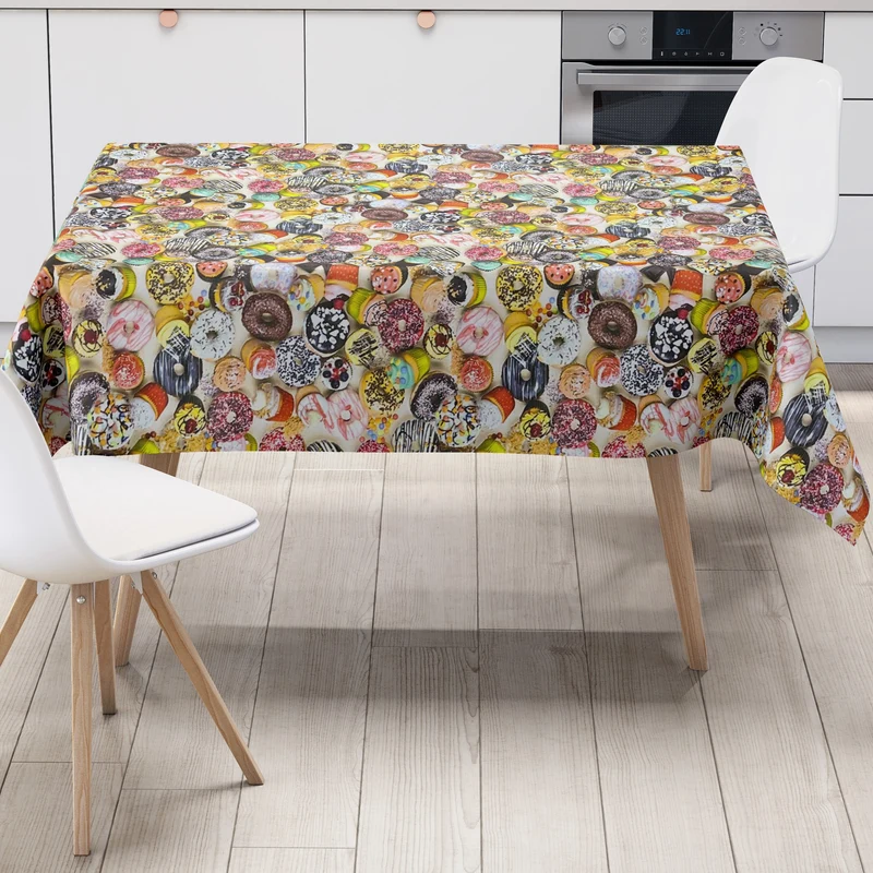 Wachstuch Tischdecke M19247 Donut Muffin Cupcake eckig rund oval