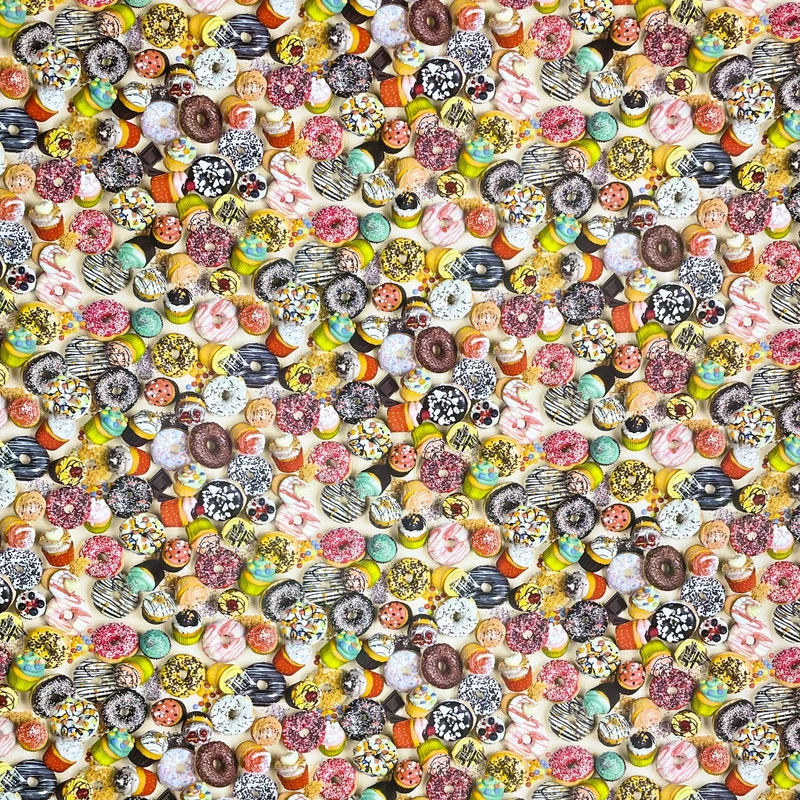 Wachstuch Tischdecke M19247 Donut Muffin Cupcake eckig rund oval