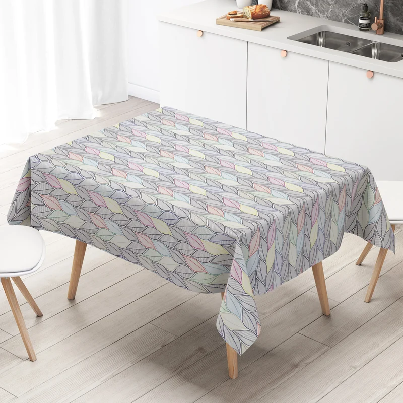 Wachstuch Tischdecke geprägt M19417 bunte Blätter Laub Herbst eckig rund oval