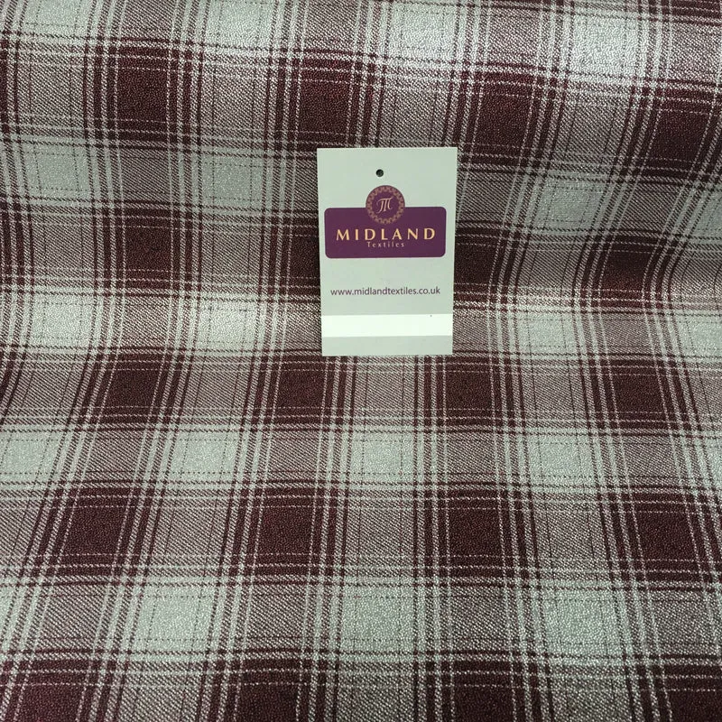 Shimmer Checkered Printed ITY Dress Fabric 58" Wide M729