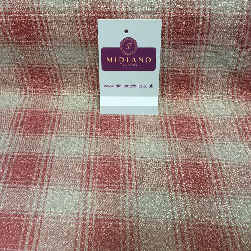 Shimmer Checkered Printed ITY Dress Fabric 58" Wide M729