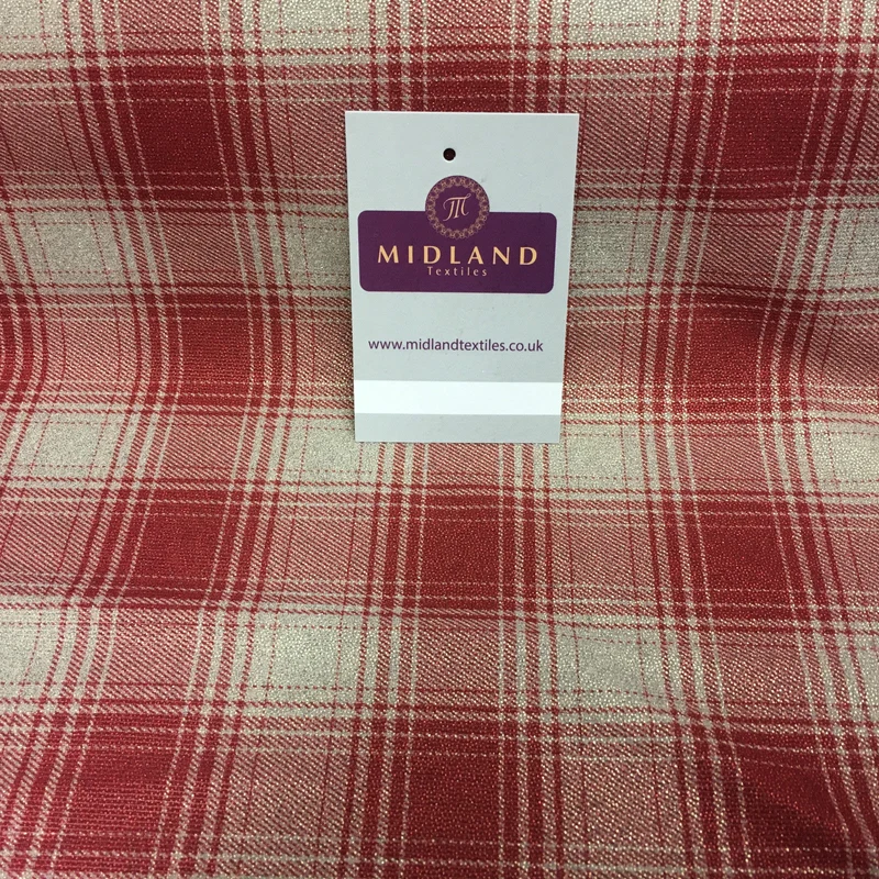 Shimmer Checkered Printed ITY Dress Fabric 58" Wide M729