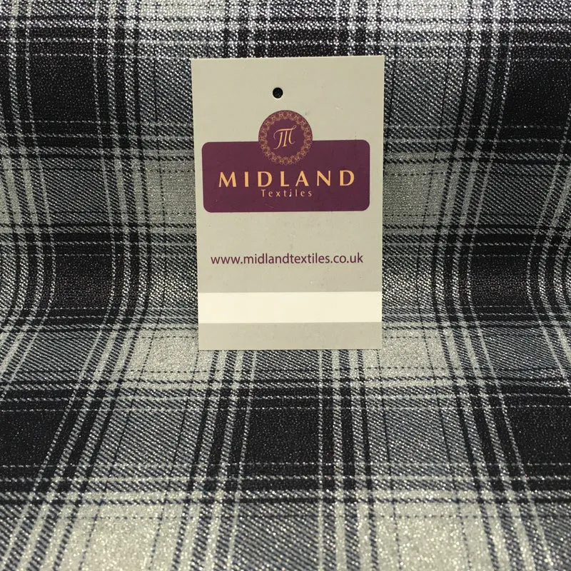 Shimmer Checkered Printed ITY Dress Fabric 58" Wide M729