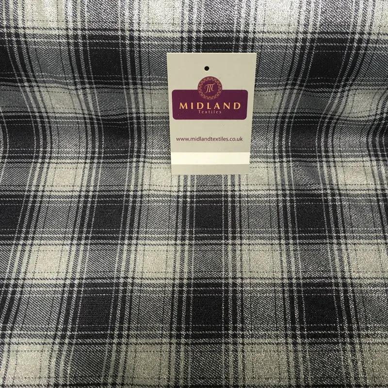 Shimmer Checkered Printed ITY Dress Fabric 58" Wide M729