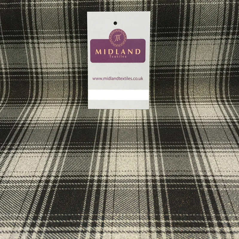 Shimmer Checkered Printed ITY Dress Fabric 58" Wide M729