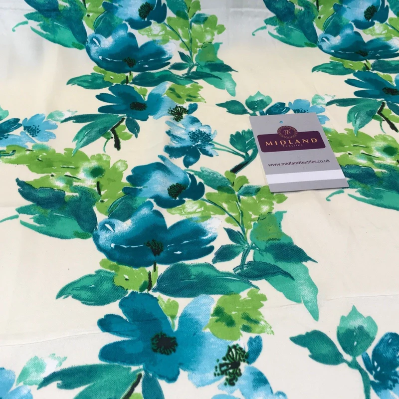 Floral Satin Fabric 58" Wide - Silky Smooth Dress & Scarf Material M727