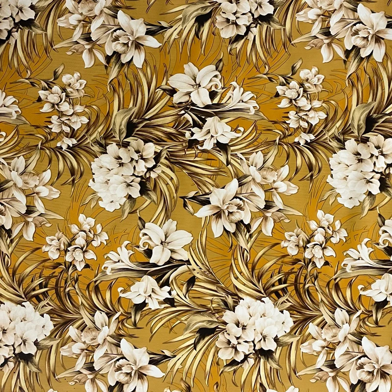 Wachstuch Tischdecke 01439-02 Lilien Blumen floral Meterware orange terrakotta eckig rund oval