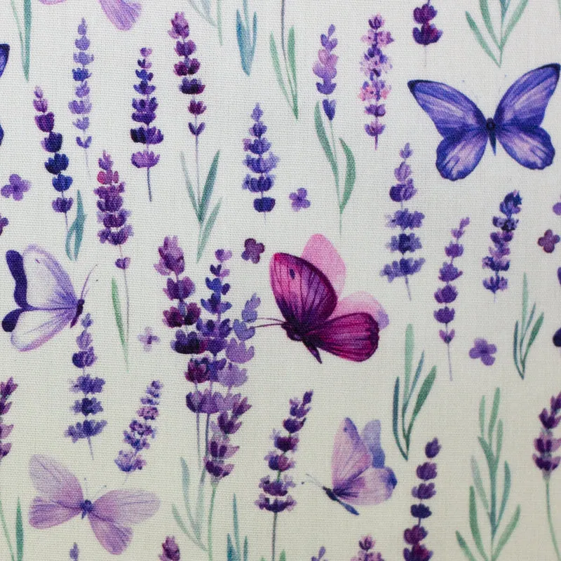 Baumwoll-Webware Tim - Lavendel Schmetterlinge - 10 cm