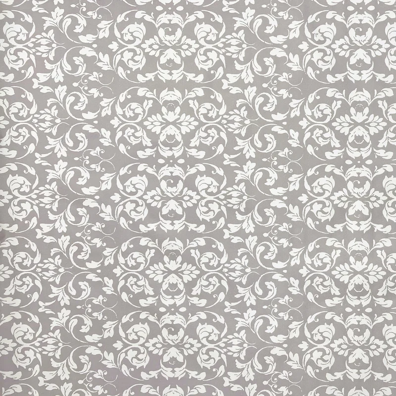 Wachstuch Tischdecke B4014-04 barocke Linien auf hellgrau eckig rund oval