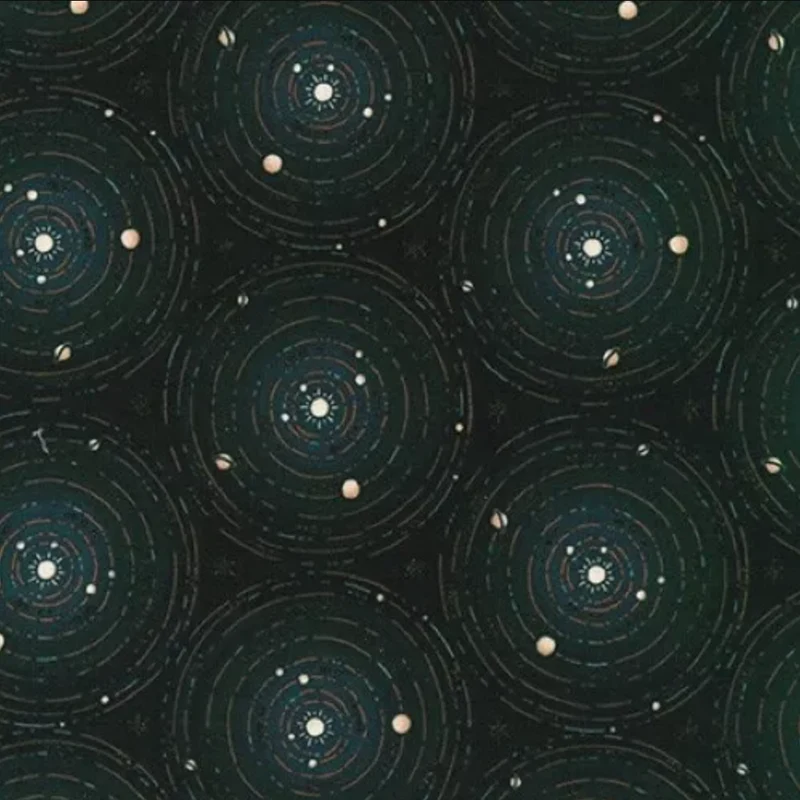 Patchworkstoff - Wishwell: Moonlight emerald - 10 cm