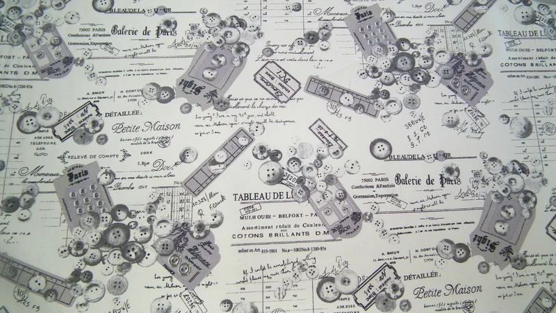 100% Cotton Canvas Craft Fabric French Theme Per Metre 44" M11 Mtex