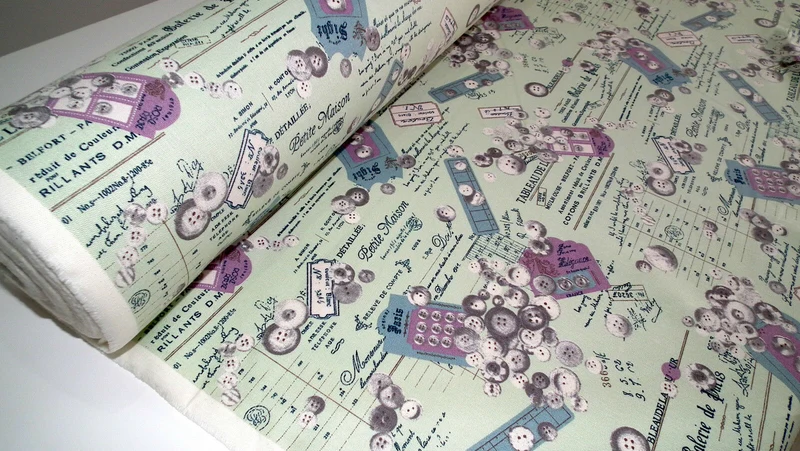 100% Cotton Canvas Craft Fabric French Theme Per Metre 44" M11 Mtex