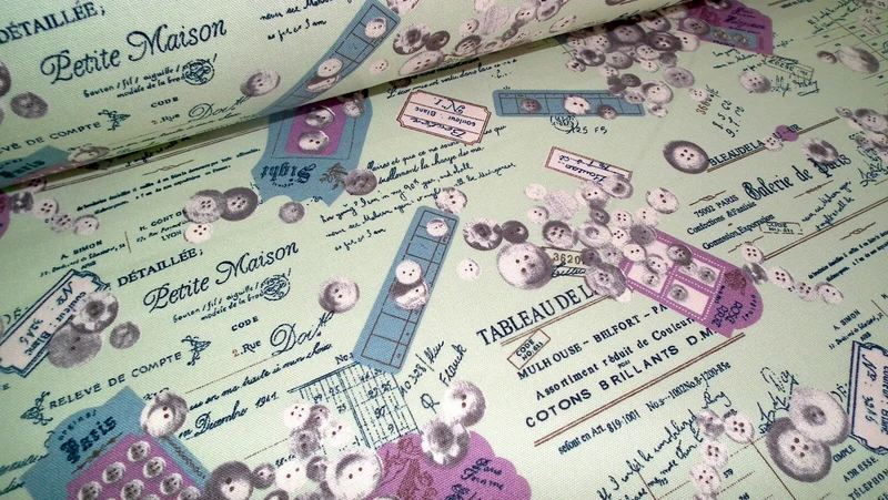 100% Cotton Canvas Craft Fabric French Theme Per Metre 44" M11 Mtex