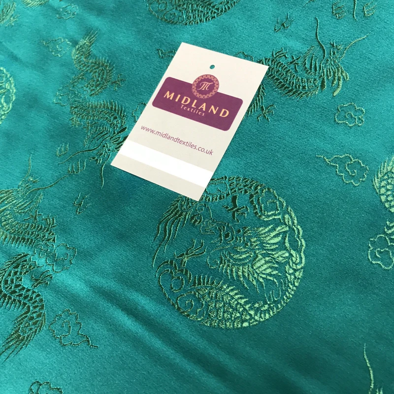 Traditional Oriental Gold Dragon Silk Satin Brocade 45" Wide M60 Mtex