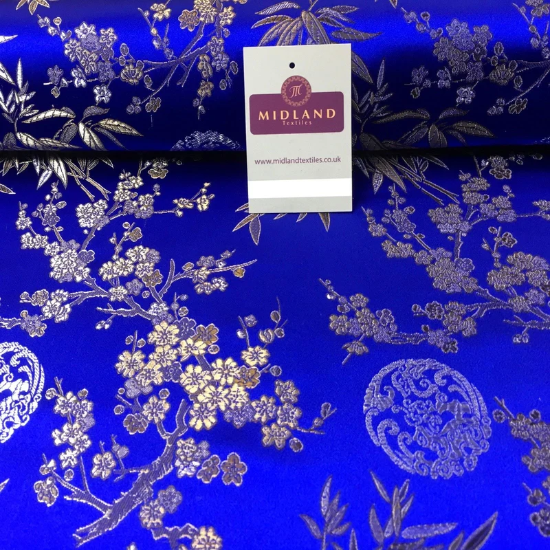 Traditional Oriental Gold Dragon Silk Satin Brocade 45" Wide M60 Mtex