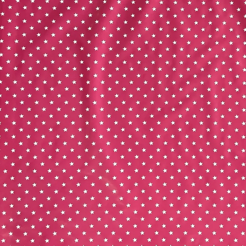 KEVKUS Wachstuch Tischdecke Weihnachten 01289-04 weiße Sterne auf fuchsia eckig rund oval