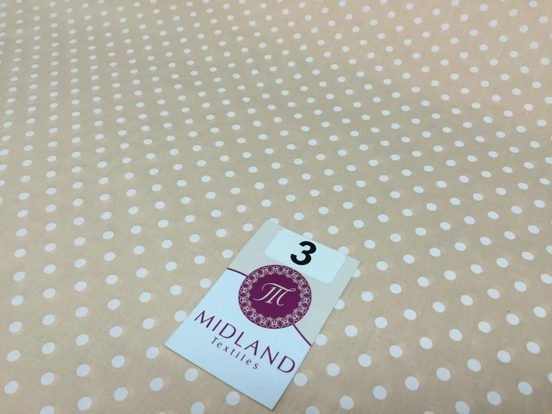 5mm Polka Dot Polycotton Dress Fabric 44" Wide M357 Mtex