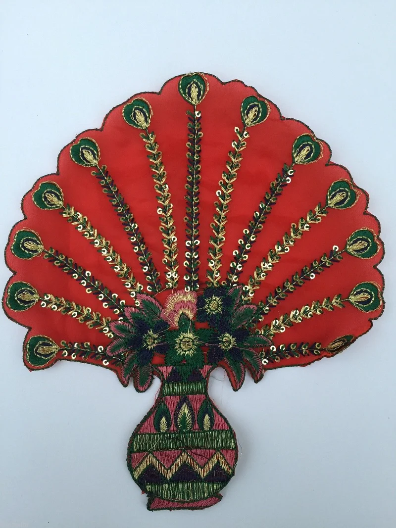 Indian Patch Floral Design Embroidered Quilting Dress Applique 1 Pc M355