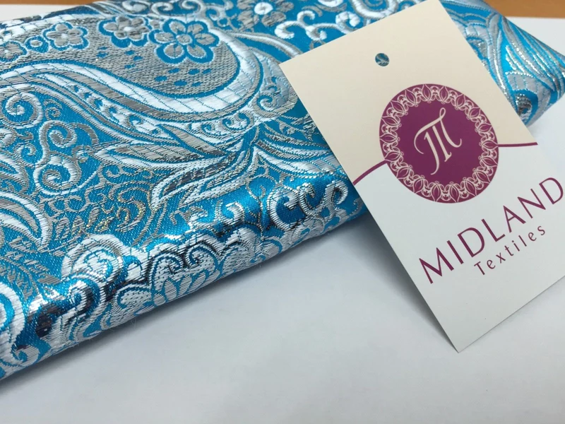 New Paisley Metallic Brocade Fabric 58" wide for Jackets & waistcoats M350 Mtex