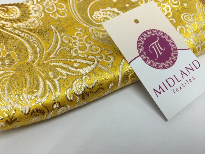 New Paisley Metallic Brocade Fabric 58" wide for Jackets & waistcoats M350 Mtex