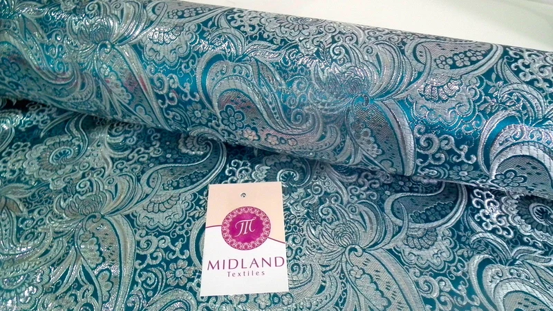 New Paisley Metallic Brocade Fabric 58" wide for Jackets & waistcoats M350 Mtex