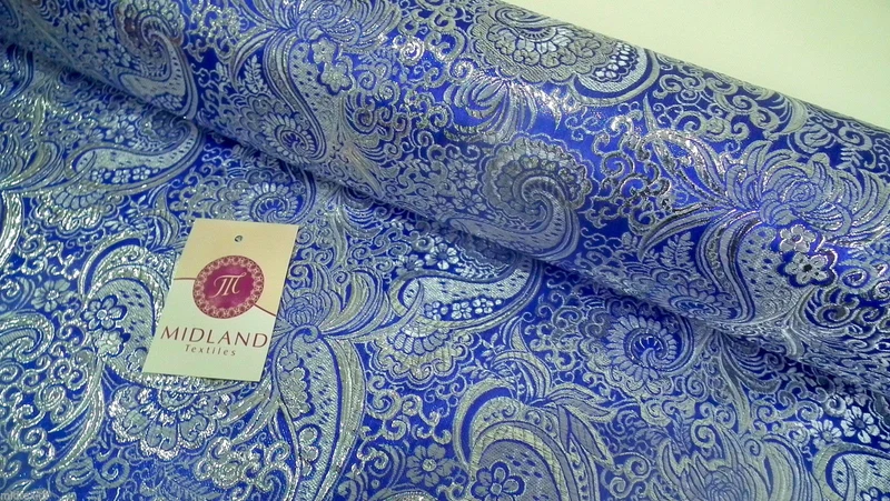 New Paisley Metallic Brocade Fabric 58" wide for Jackets & waistcoats M350 Mtex