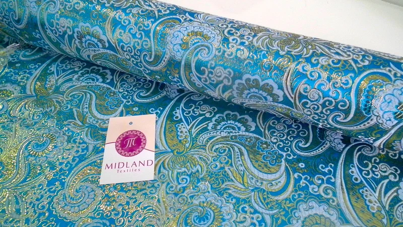 New Paisley Metallic Brocade Fabric 58" wide for Jackets & waistcoats M350 Mtex