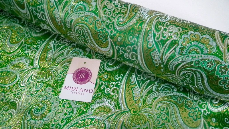 New Paisley Metallic Brocade Fabric 58" wide for Jackets & waistcoats M350 Mtex