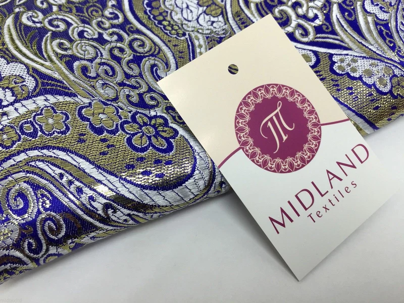 New Paisley Metallic Brocade Fabric 58" wide for Jackets & waistcoats M350 Mtex