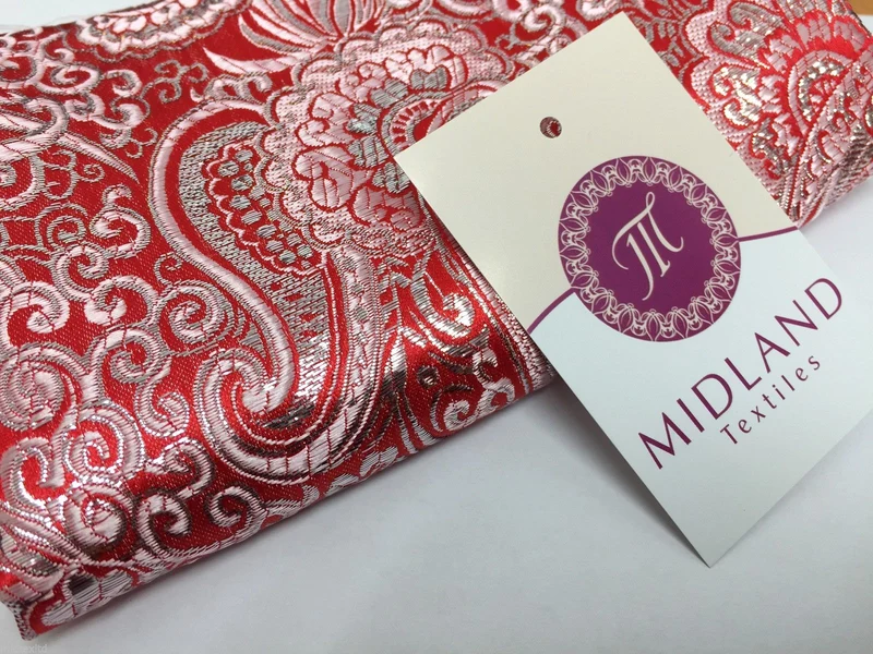 New Paisley Metallic Brocade Fabric 58" wide for Jackets & waistcoats M350 Mtex