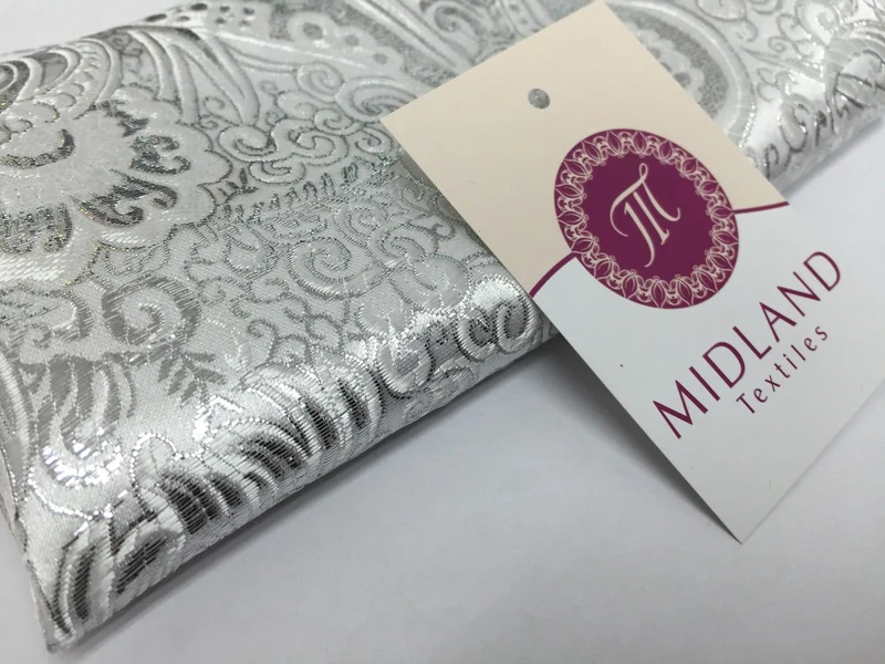 New Paisley Metallic Brocade Fabric 58" wide for Jackets & waistcoats M350 Mtex
