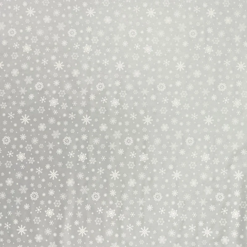 Wachstuch Tischdecke geprägt Weihnachten P1096-2 Schneeflocken auf silber eckig rund oval